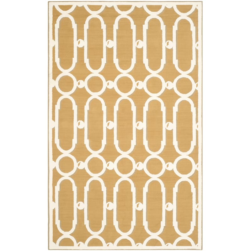 SAFAVIEH Handmade Newport Taina Modern Cotton Rug - 7'9" x 9'9" - Olive/White
