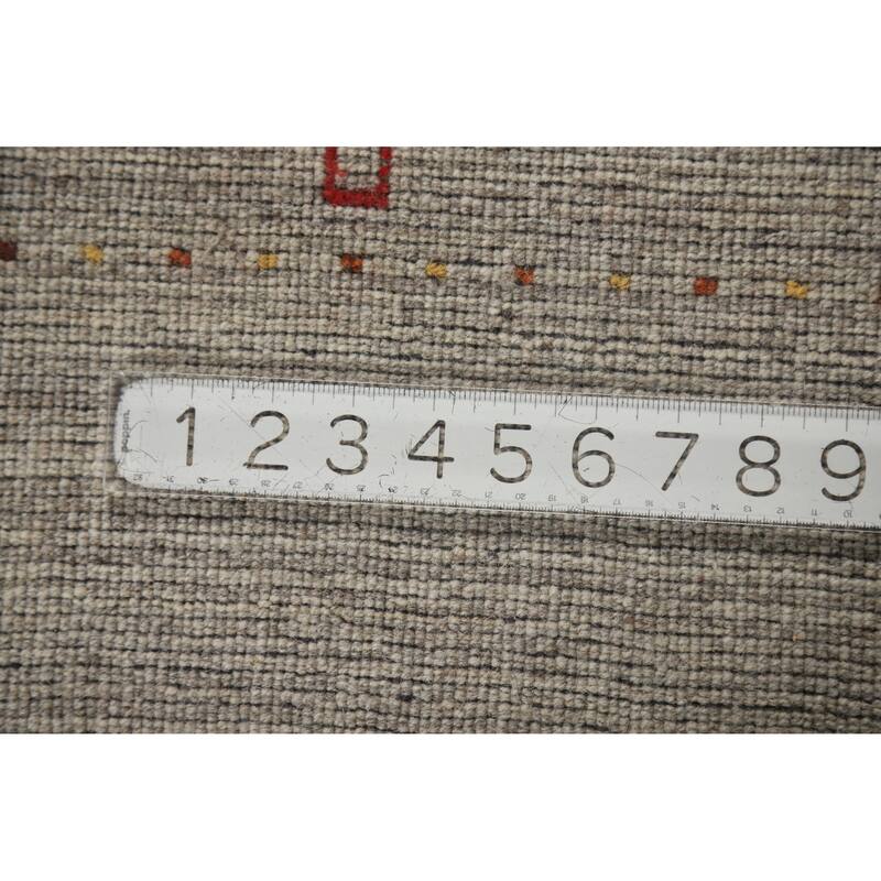 Hand Knotted Oriental 100% Wool Carpet Tribal Animal Pictorial Greys & Charcoal Gabbeh Area Rug - 9' 9'' X 7' 11''