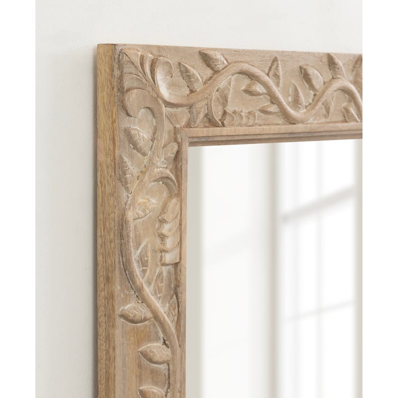 Kate and Laurel Natesa Carved Wood Mirror