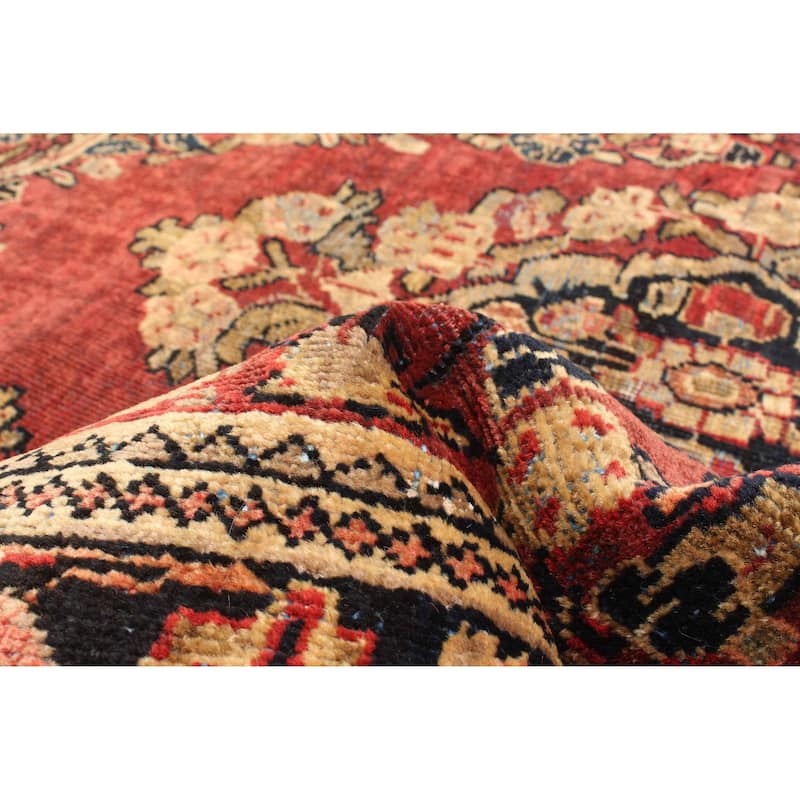 ECARPETGALLERY Hand-knotted Andelz Red Wool Rug - 4'2 x 6'11