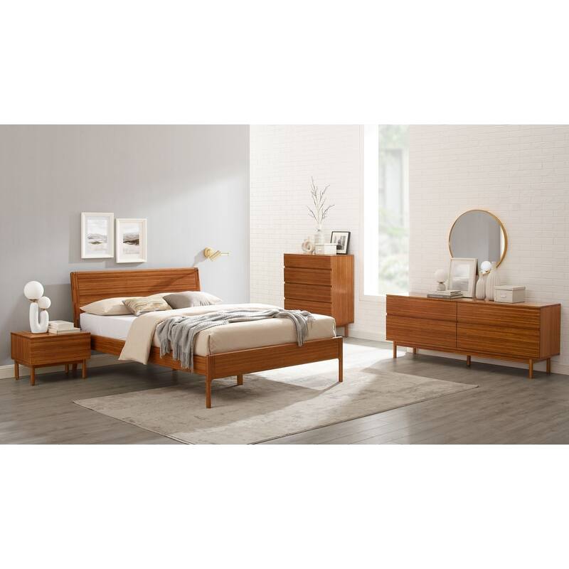 Ventura King Platform Bed, Amber