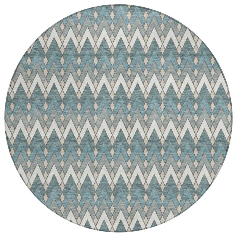 Machine Washable Indoor/ Outdoor Modern Baxter Chantille Rug