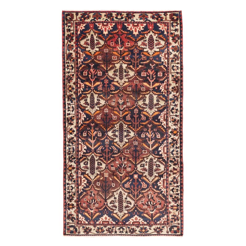 ECARPETGALLERY Hand-knotted Kayseri Vintage Dark Red Wool Rug - 5'3 x 9'8