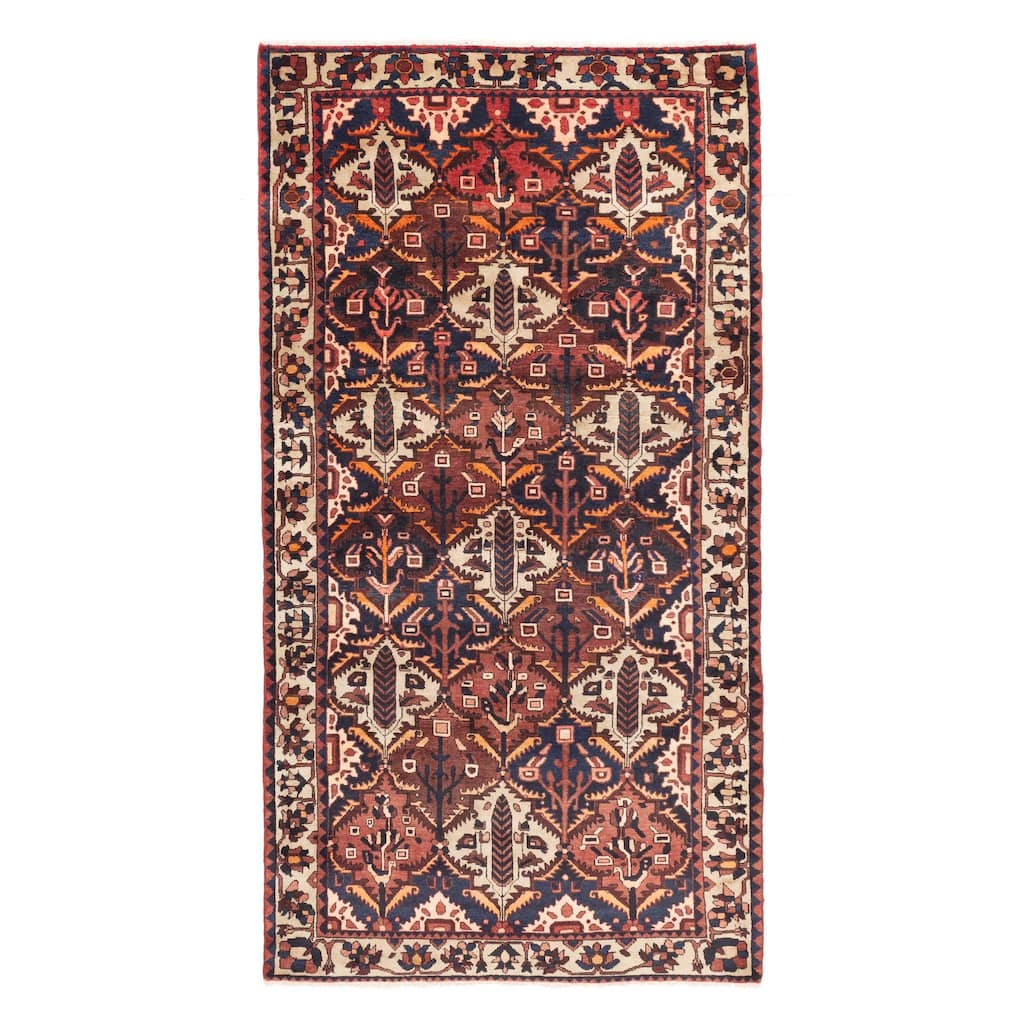 ECARPETGALLERY Hand-knotted Kayseri Vintage Dark Red Wool Rug - 5'3 x 9'8