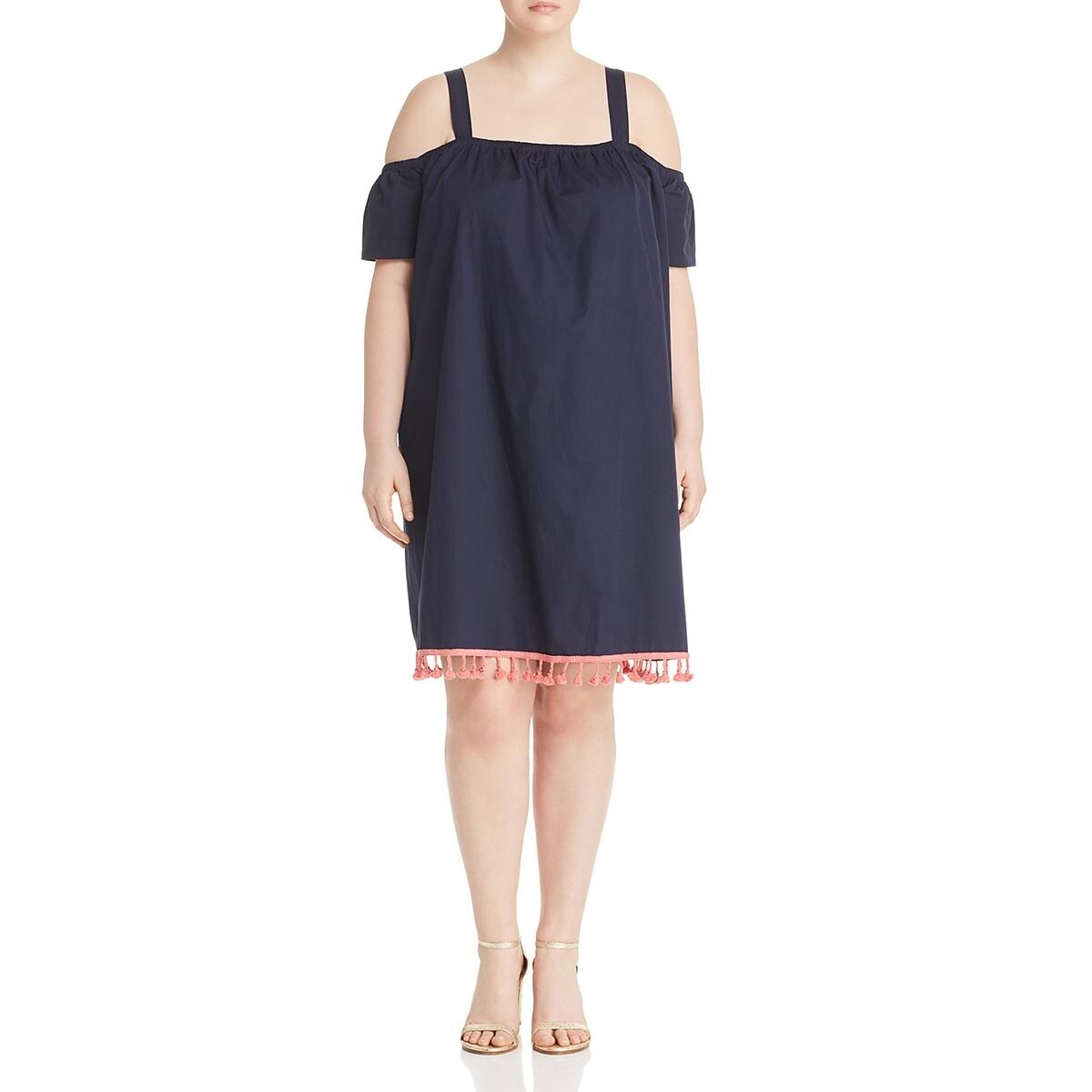 rose sequin tassel cold shoulder detail midi dress