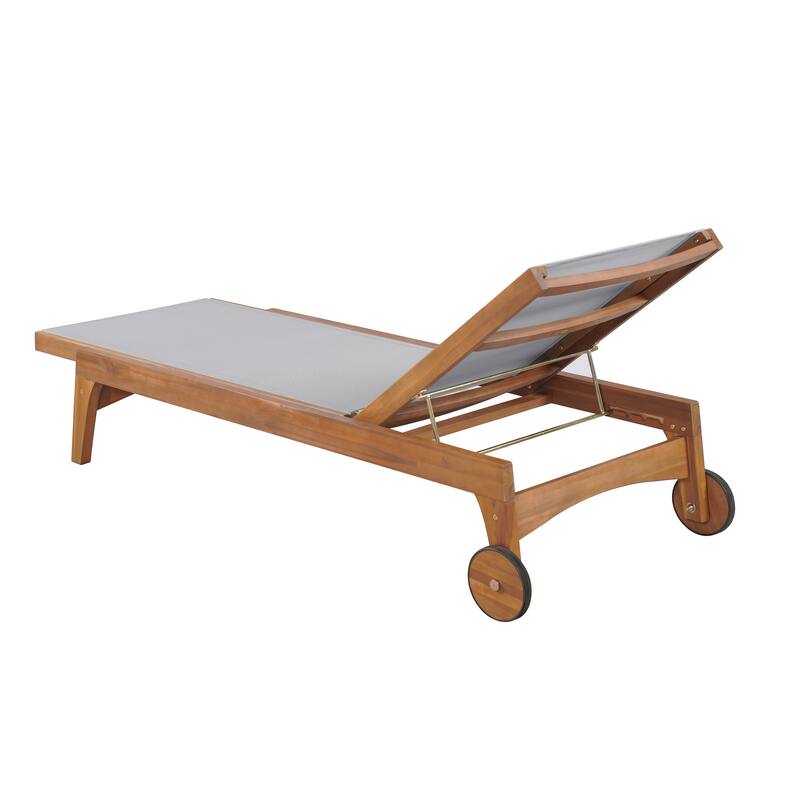 Christopher Knight Home - Orion Acacia Wood Outdoor Chaise Lounger
