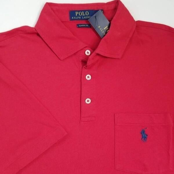 Shop Polo Ralph Lauren Men S Golf Shirt Red Cotton Sz L Classic