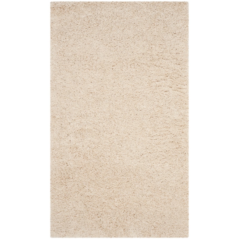 SAFAVIEH Laguna Shag Verdiana Solid Color 2-inch Thick Rug. - 3' x 5' - Beige - Rectangle