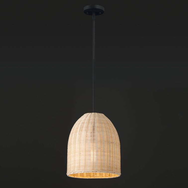 Acroma 1-light Farmhouse Rattan Kitchen Island Pendant - N/A