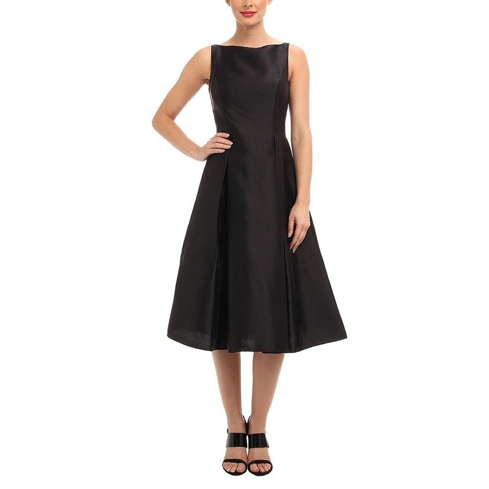 Adrianna Papell Boat Neck A-Line Cocktail Dress - 2