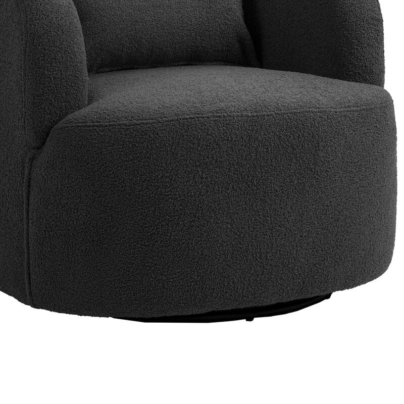 Single Accent Chair Teddy Swivel Barrel Chairs
