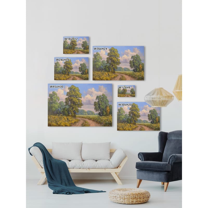 Smell the Wild Flowers Print on Wrapped Canvas