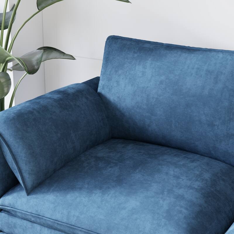 74" Mid-Century Loveseat Sofa - 2-Seater Modern Couch for Small Spaces, Apartment, Dorm, Office