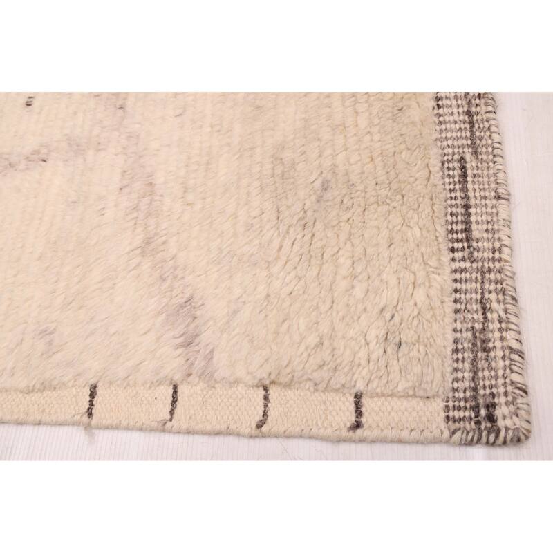 ECARPETGALLERY Hand-knotted Looma Cream Wool Rug - 7'10 x 9'11