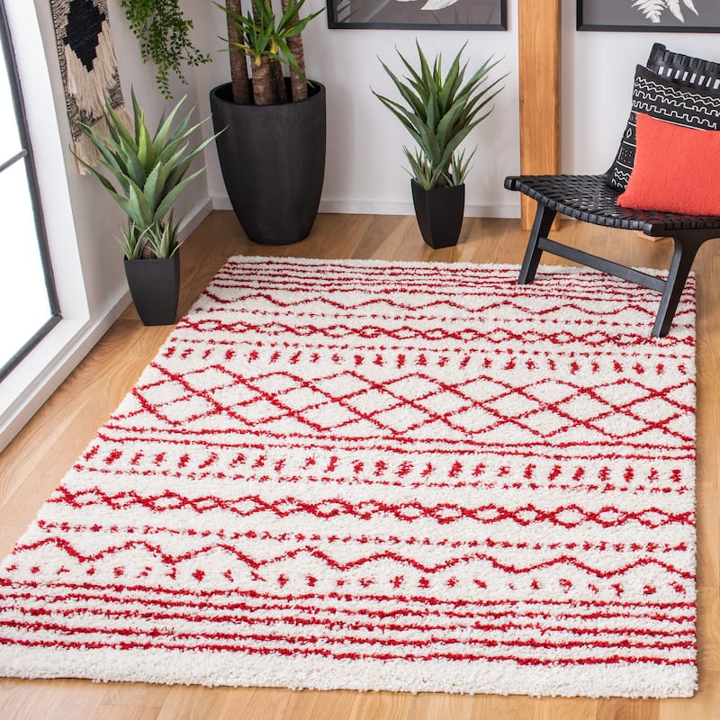 SAFAVIEH Arizona Shag Lotta Moroccan 1.2-inch Thick Rug