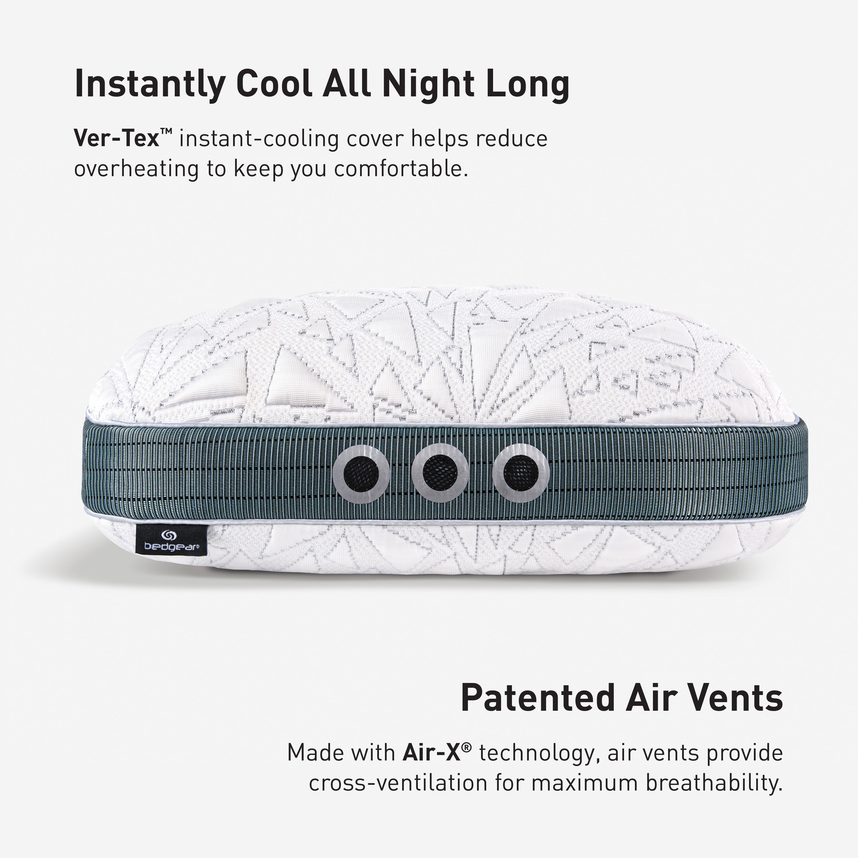 Bedgear Storm Cuddle Curve Performance Pillow Size 1.0 2.0 and