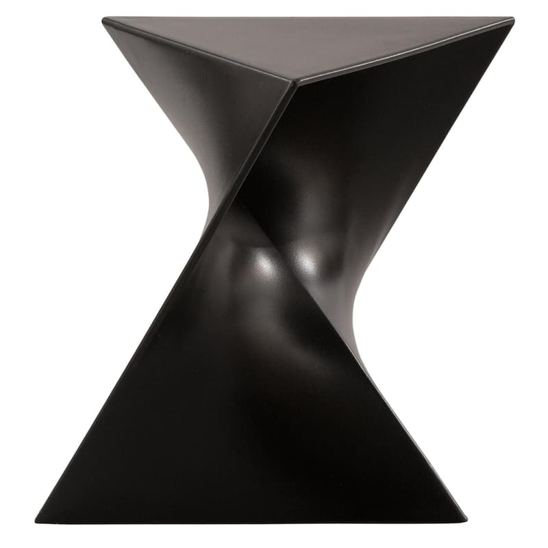LeisureMod Randolph Modern Side Table - Grey - 15.5 x 17 x 17 - Single - Black