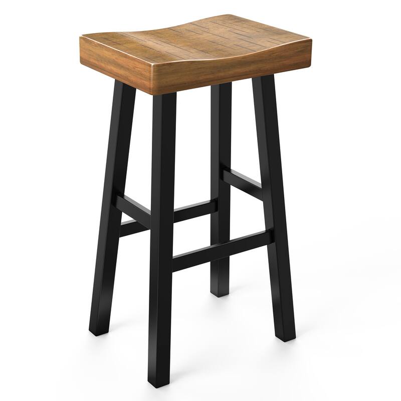 Solid Wood Modern Midnight Bar Stool Set of 2