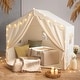 preview thumbnail 1 of 8, Tiny Land® Large Cozy Tent with Star Lights White