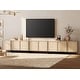 preview thumbnail 13 of 32, WMAPAT Modern Entertainment Center With T-Shaped Wooden Legs, 4-Door Storage TV Stand, Media Cabinet For Living Room