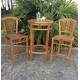 preview thumbnail 4 of 3, Chic Teak Orleans Teak Wood Indoor/ Outdoor Bar Stool Chair