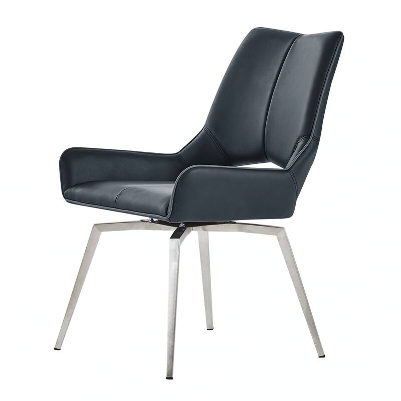 SWIVEL BLACK DINING CHAIR (KIT of 2)