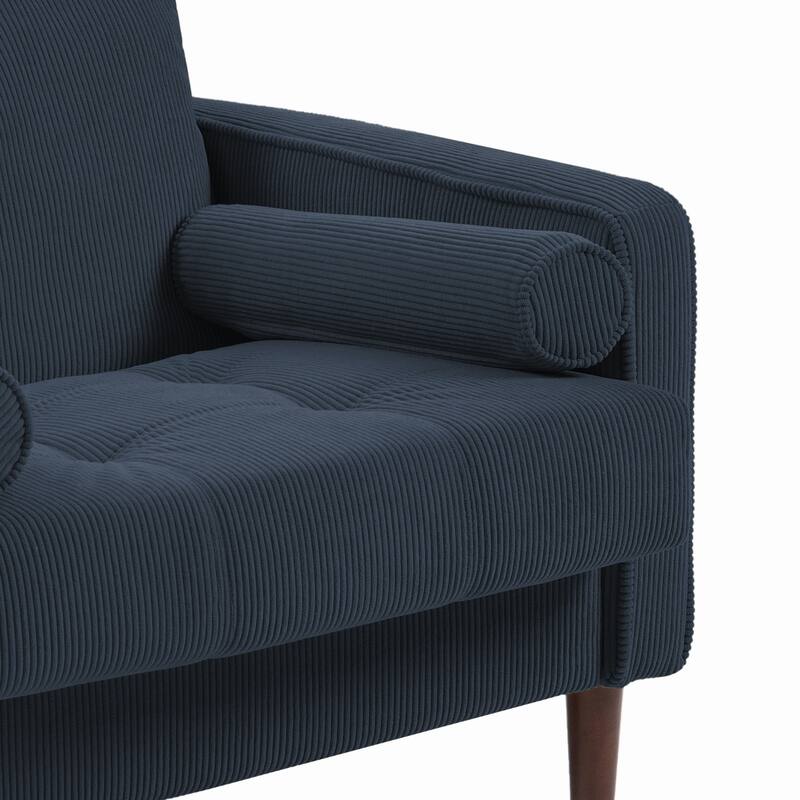 2 Set Modern Wide Armchair Corduroy Accent Chairs