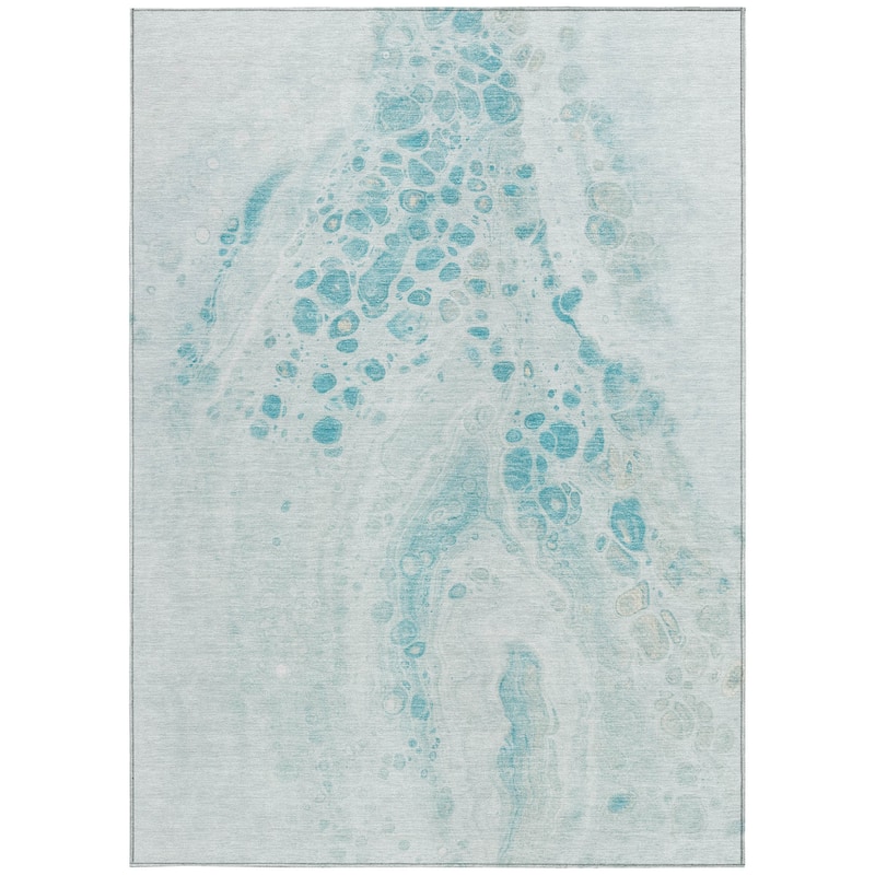 HomeRoots Abstract Transitional Rectangle Outdoor Rug