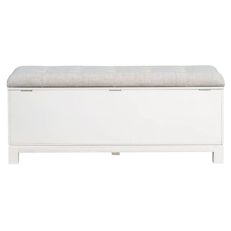Shoe Bench with Removable Cushion and Hidden Storage