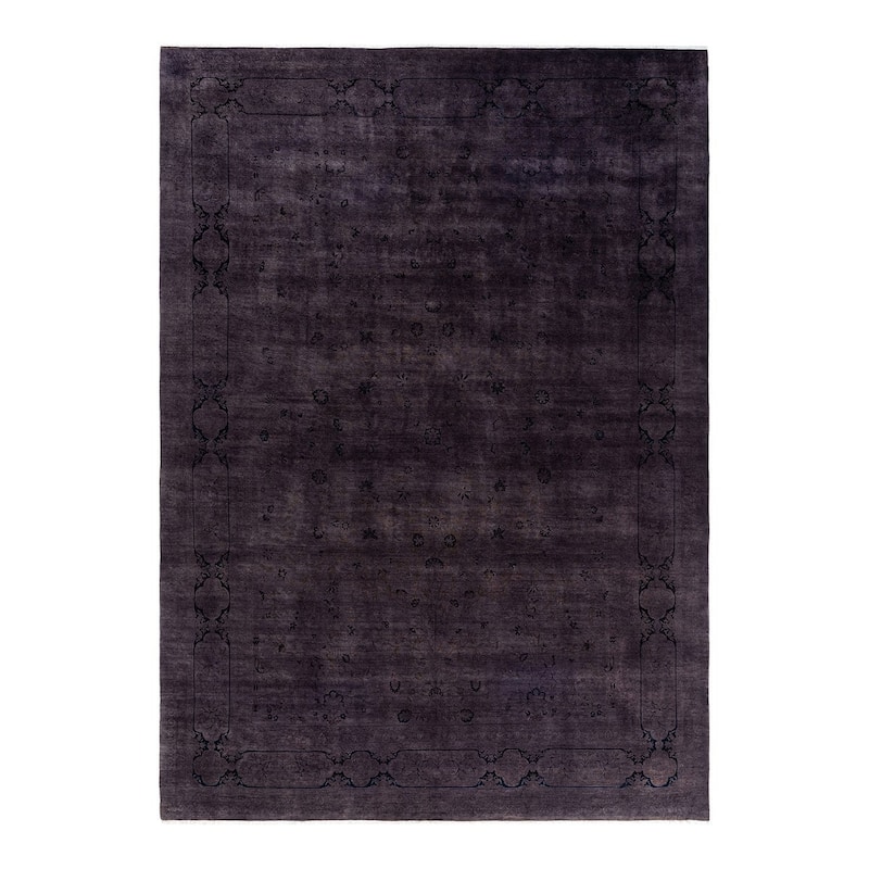 Fine Vibrance One-of-a-Kind Hand-Knotted Area Rug - Brown, 9' 1" x 12' 10" - 9' 1" x 12' 10"