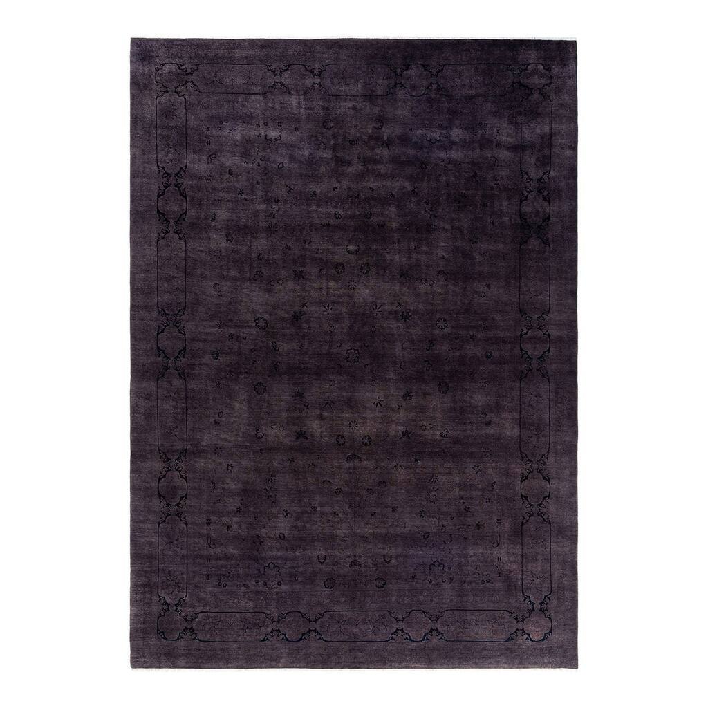 Fine Vibrance One-of-a-Kind Hand-Knotted Area Rug - Brown, 9' 1" x 12' 10" - 9' 1" x 12' 10"