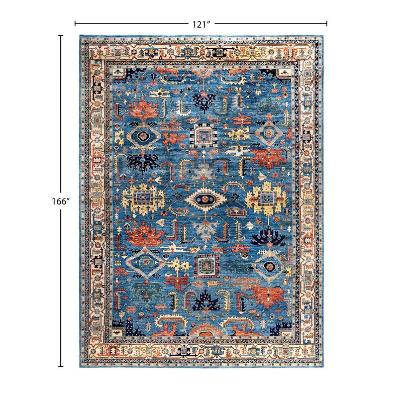 Serapi One-of-a-Kind Hand-Knotted Area Rug - Blue - 10' 1" x 13' 10"