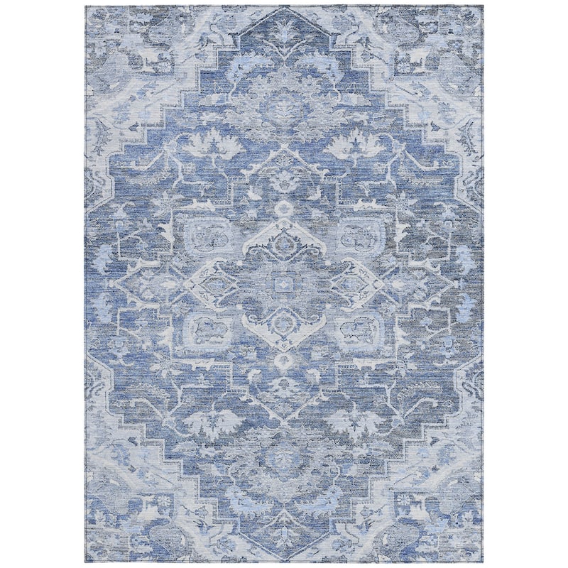 HomeRoots Oriental Traditional Rectangle Outdoor Rug