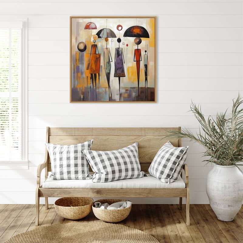 Shaped in the Rain by Tradelink inhouse artist Framed Canvas Wall Art Print