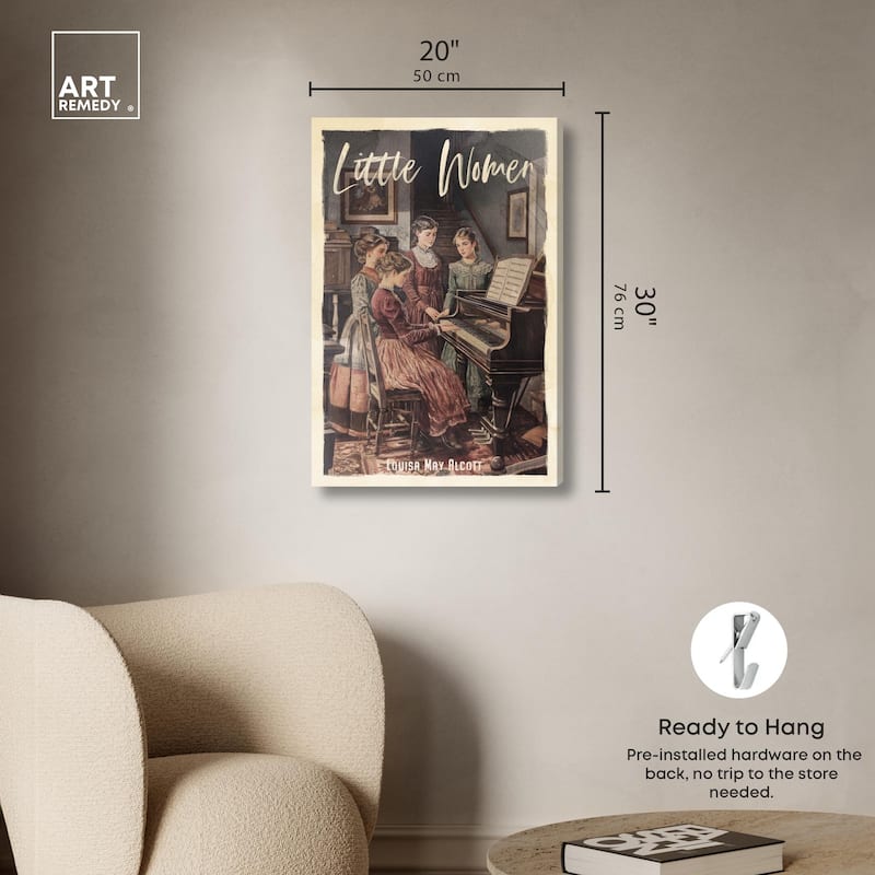 Little Women Canvas by Art Remedy, Gallery Wrapped