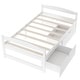 preview thumbnail 6 of 10, Twin Platform Kids Bed with 2-Drawers, Space-Saving Pine Wood Frame, White