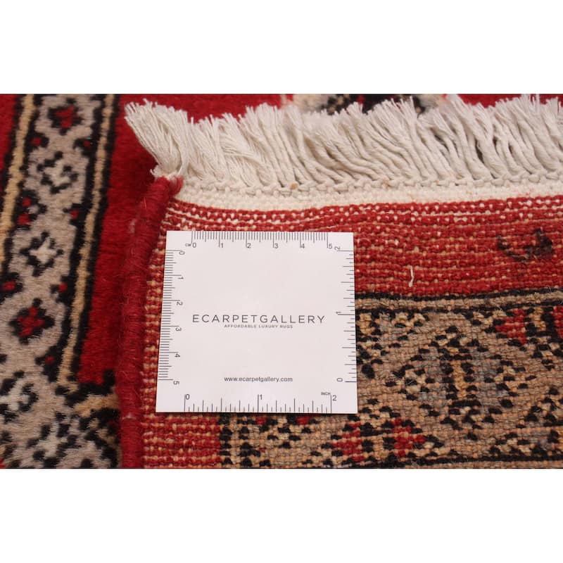 ECARPETGALLERY Hand-knotted Finest Peshawar Bokhara Red Wool Rug - 5'2 x 8'4