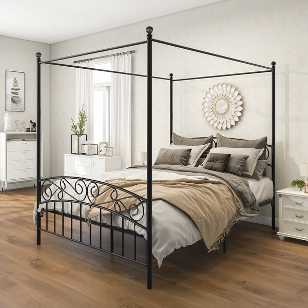 Iron canopy new arrivals bed queen