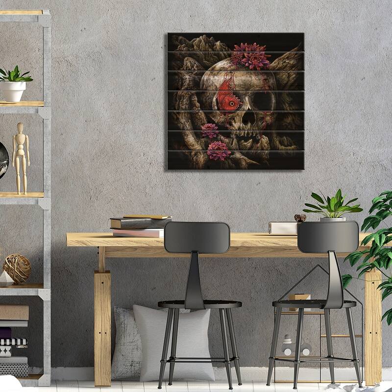 A Glance Of Evanescene II Print On Wood by Sarah Richter - Multi-Color