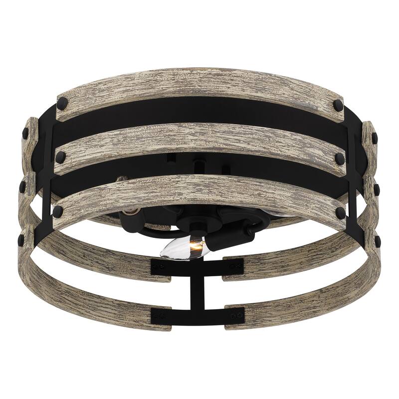 Ashburn 3-Light Earth Black Flush Mount