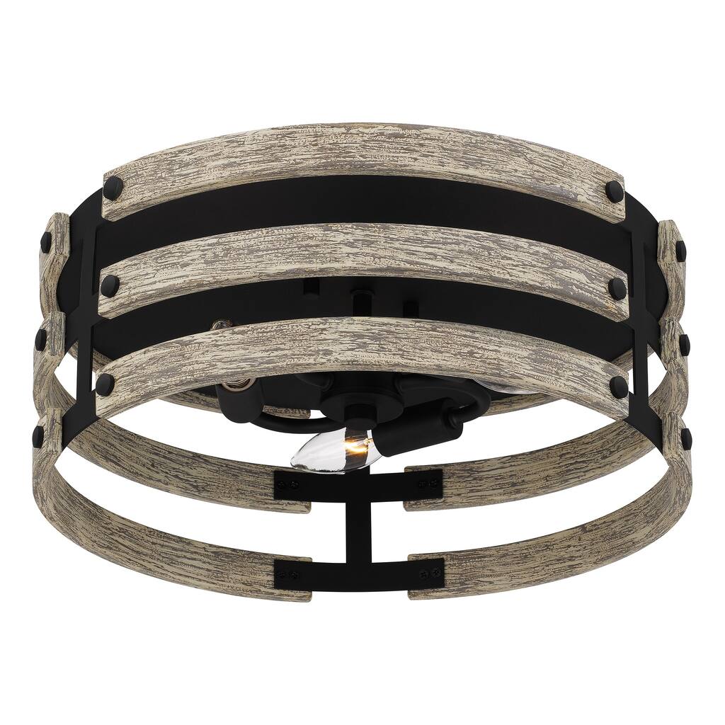 Ashburn 3-Light Earth Black Flush Mount
