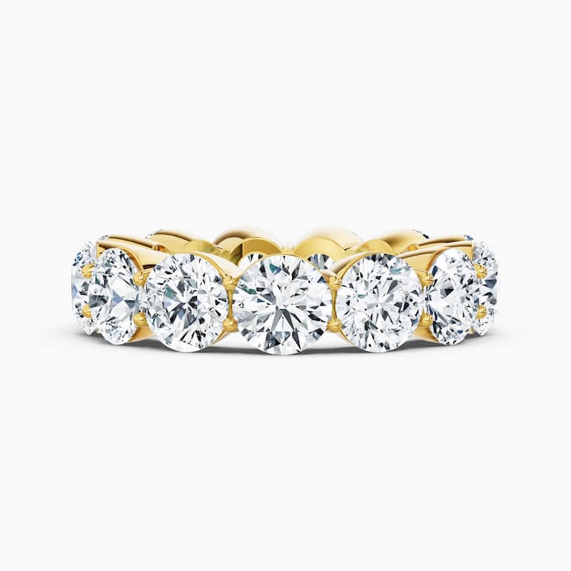 Auriya 14k Gold Round Lab Grown Diamond Eternity Band 2.00 - 7.00 ct. tw. (F-G, VS) - 9.75 ct. wt. - 4 - Yellow