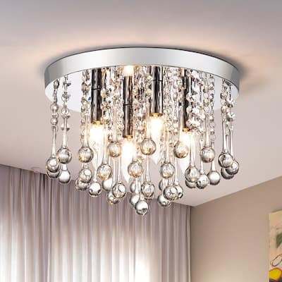 Maxax 4 - Light 11.8'' Chandelier Style Tiered Flush Mount