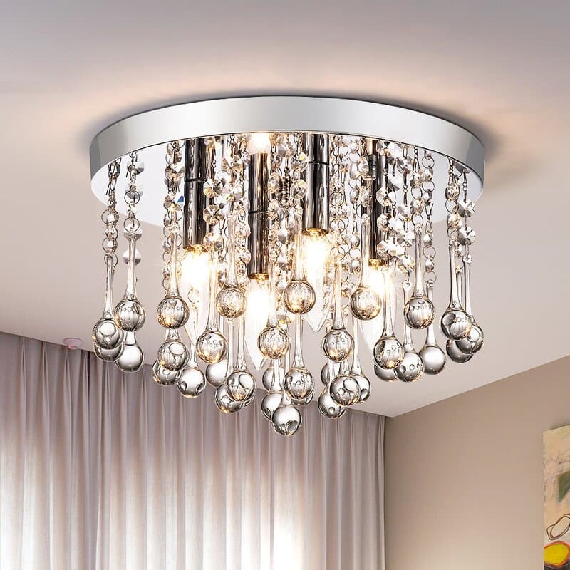 Maxax 4 - Light 11.8'' Chandelier Style Tiered Flush Mount