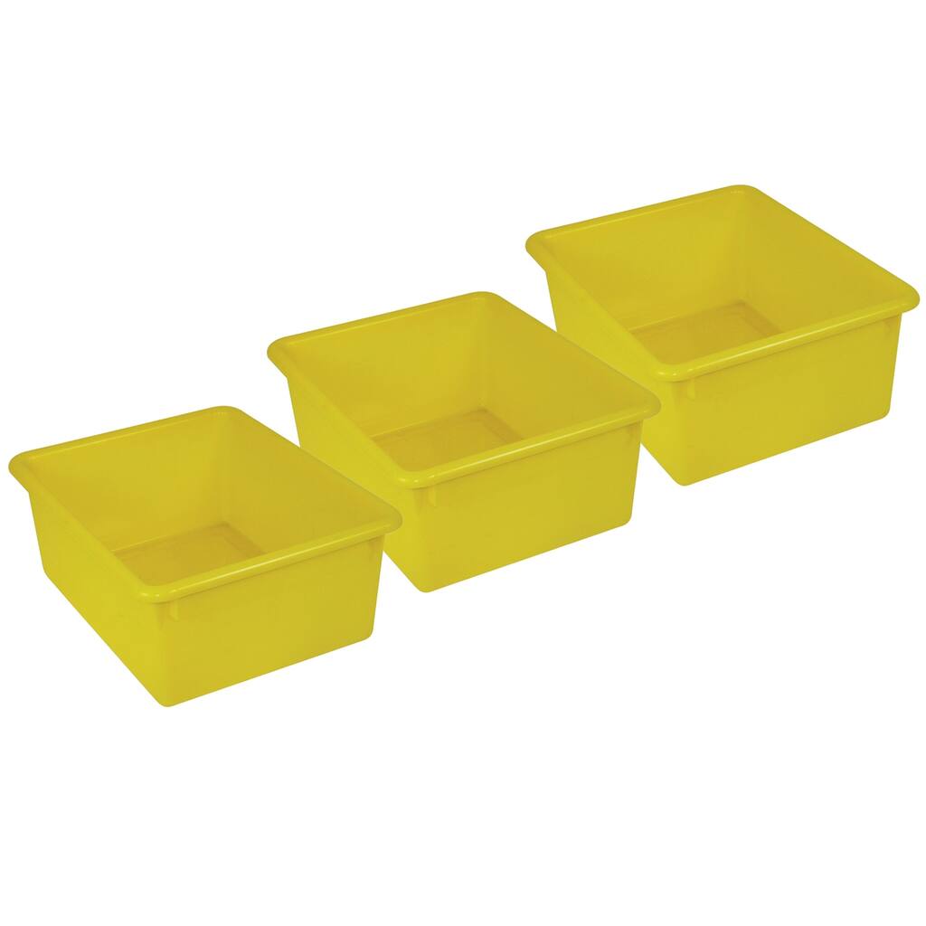 Romanoff Stowaway 5" Letter Box no Lid, Yellow, Pack of 3