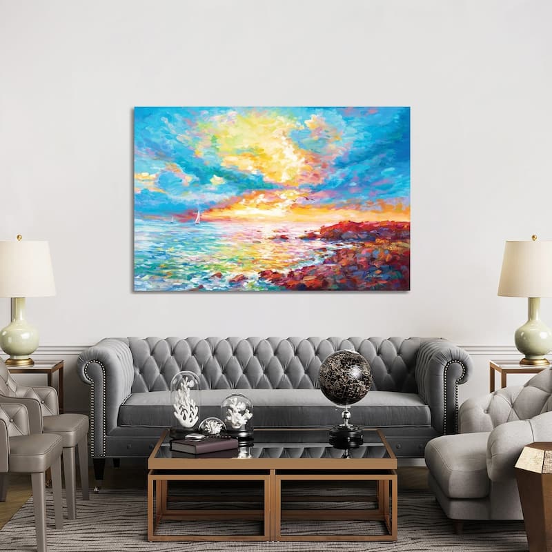 iCanvas "Sunset In Sardinia" by Leon Devenice Canvas Print