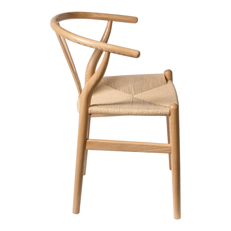Albany-2 - Black - Natural Papercord Seat (Set of 2)