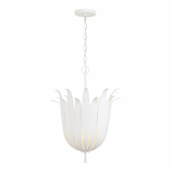 slide 2 of 17, Eden 4-light Hanging Pendant 22"H x 16"W - Textured White