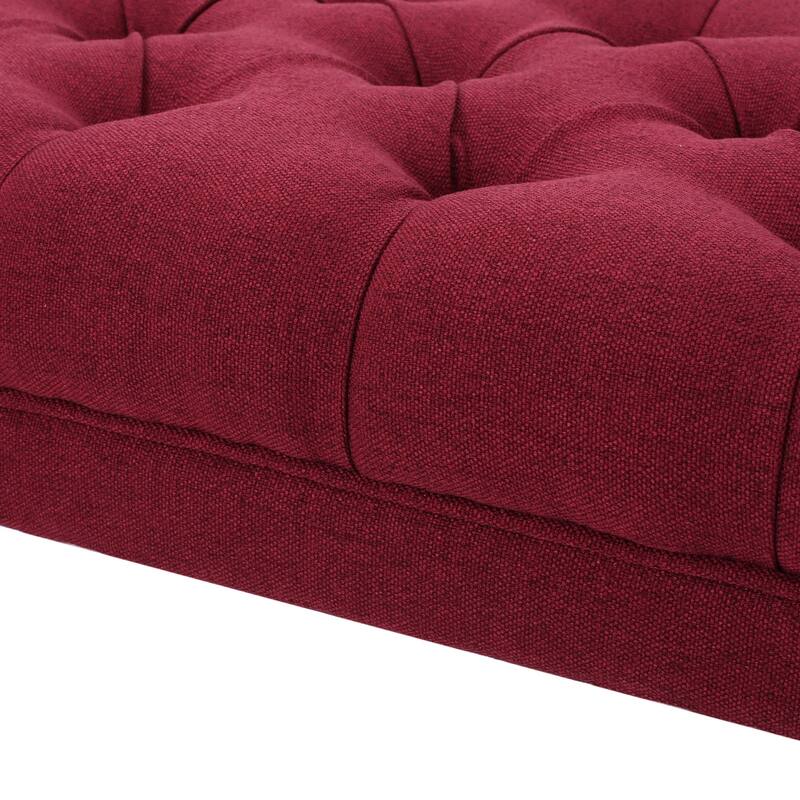 Scarlette Tufted Fabric Ottoman Bench by Christopher Knight Home - 41.00" L x 17.25" W x 16.75" H