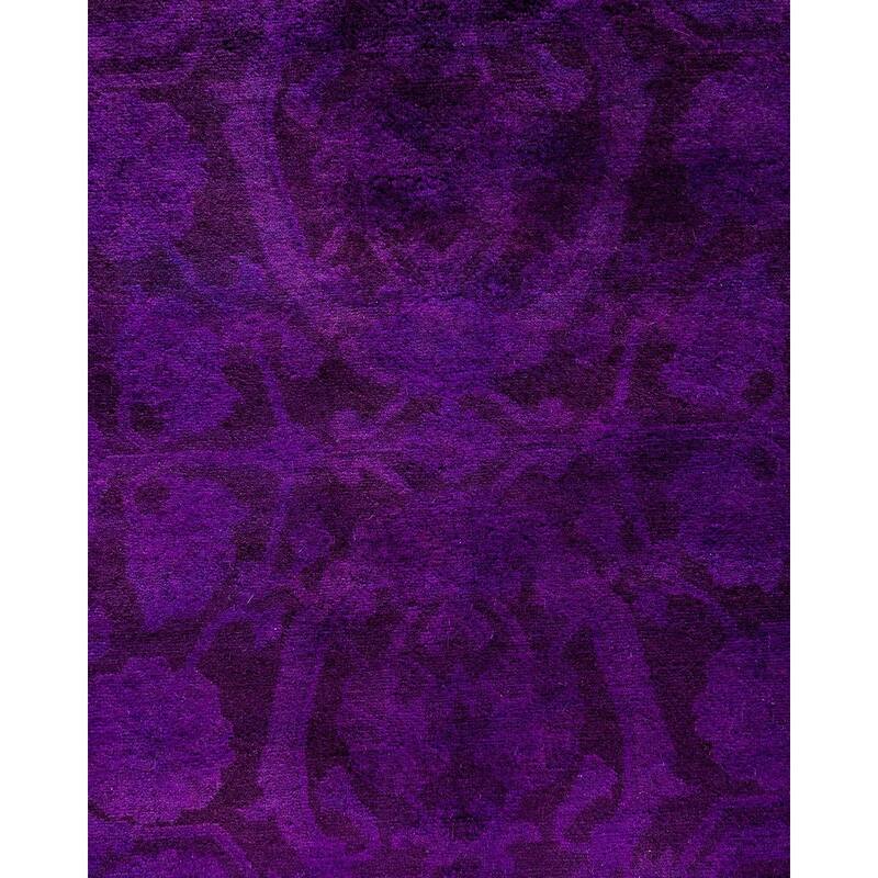 Fine Vibrance One-of-a-Kind Hand-Knotted Area Rug - Purple, 8' 2" x 10' 6" - 8' 2" x 10' 6"